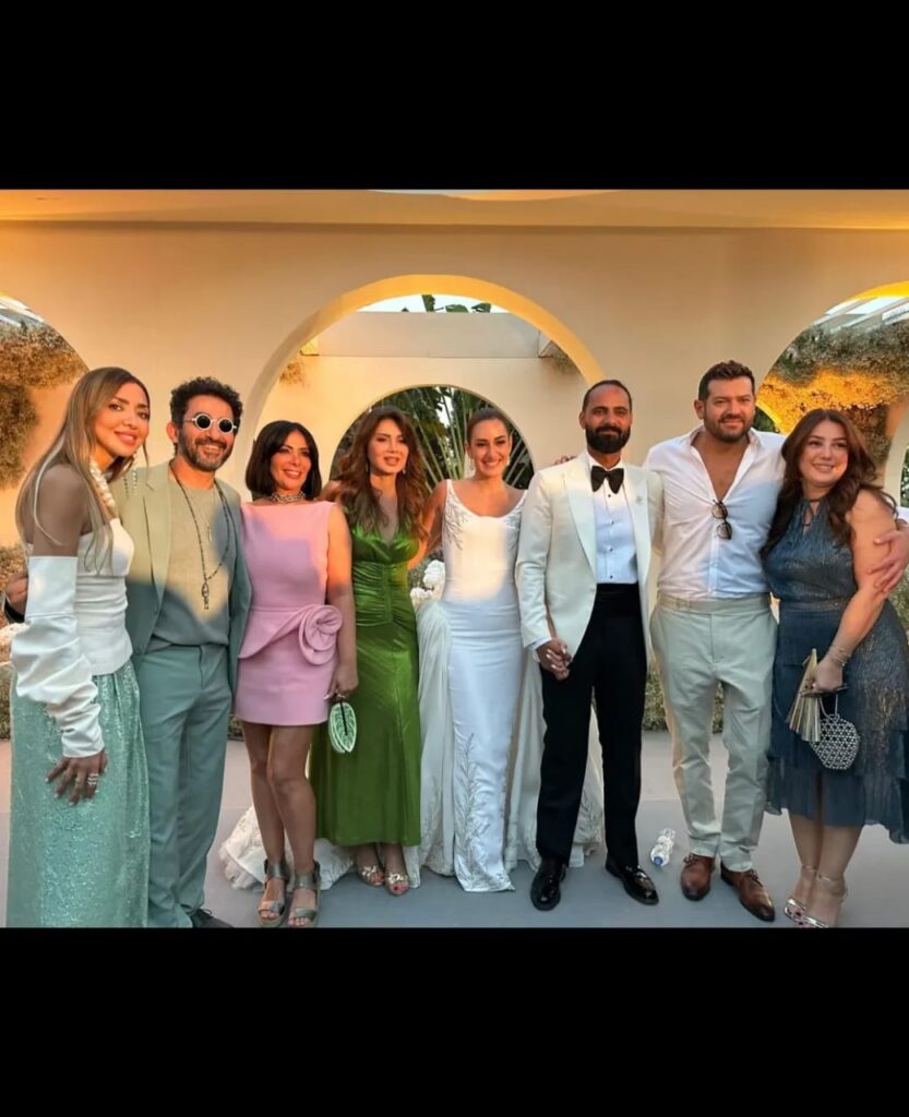 أحمد حلمي ومني زكي وعمرو يوسف وكندة علوش في حفل زفاف أمينة خليل