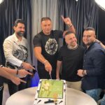 بالصور- محمد نور و محمد علام يحتفلون بطرح البومه "وريني" وسط الصحفيين والاعلام محمد نور